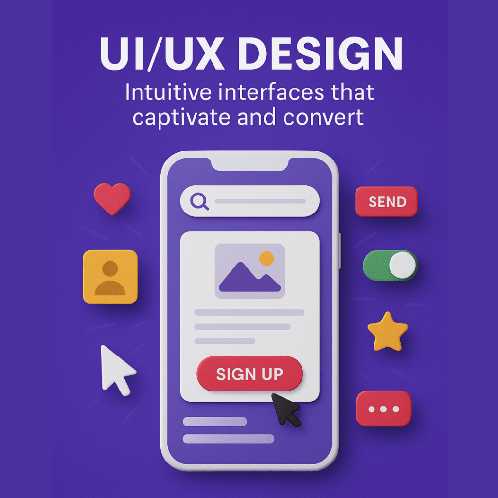 UI/UX Design – Intuitive interfaces that captivate and convert